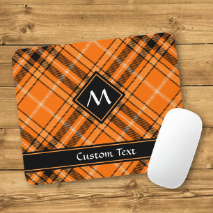 Halloween Orange Tartan Mouse Pad