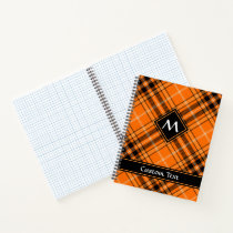 Halloween Orange Tartan Notebook