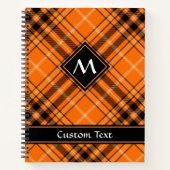 Halloween Orange Tartan Notebook (Front)