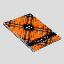 Halloween Orange Tartan Notebook