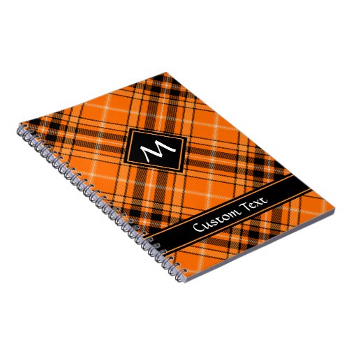 Halloween Orange Tartan Notebook