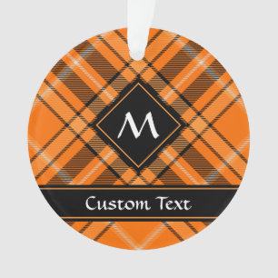 Halloween Orange Tartan Ornament