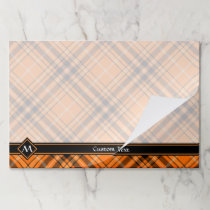 Halloween Orange Tartan Paper Pad