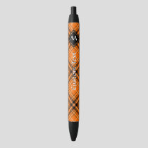 Halloween Orange Tartan Pen