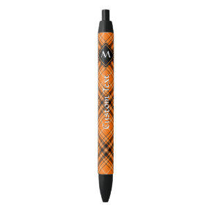 Halloween Orange Tartan Pen