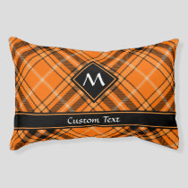 Halloween Orange Tartan Pet Bed