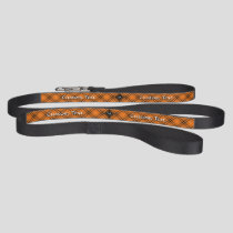 Halloween Orange Tartan Pet Leash