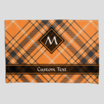 Halloween Orange Tartan Pillow Case