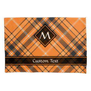 Halloween Orange Tartan Pillow Case