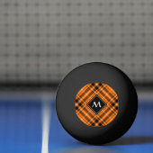 Halloween Orange Tartan Ping Pong Ball (Net)