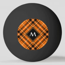 Halloween Orange Tartan Ping Pong Ball