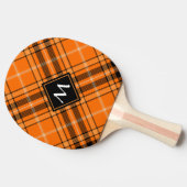 Halloween Orange Tartan Ping Pong Paddle (Side)