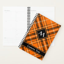 Halloween Orange Tartan Planner