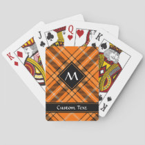 Halloween Orange Tartan Playing Cards