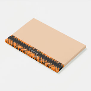 Halloween Orange Tartan Post-it Notes