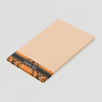 Halloween Orange Tartan Post-it Notes