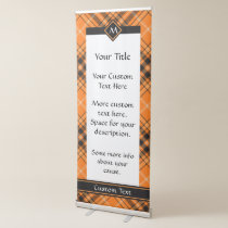 Halloween Orange Tartan Retractable Banner