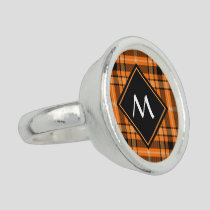 Halloween Orange Tartan Ring