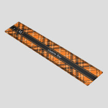 Halloween Orange Tartan Ruler