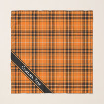 Halloween Orange Tartan Scarf