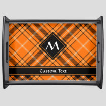 Halloween Orange Tartan Serving Tray