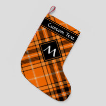 Halloween Orange Tartan Small Christmas Stocking