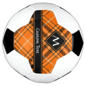 Halloween Orange Tartan Soccer Ball (Rotated)