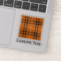 Halloween Orange Tartan Sticker