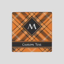 Halloween Orange Tartan Stone Magnet