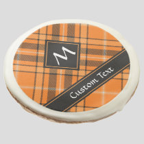 Halloween Orange Tartan Sugar Cookie