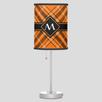 Halloween Orange Tartan Table Lamp