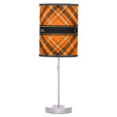 Halloween Orange Tartan Table Lamp (Front)