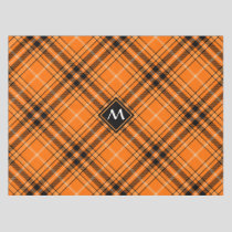 Halloween Orange Tartan Tablecloth