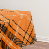 Halloween Orange Tartan Tablecloth (In Situ)