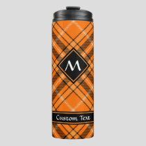 Halloween Orange Tartan Thermal Tumbler