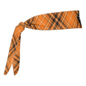 Halloween Orange Tartan Tie Headband (Rotate 270)