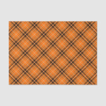 Halloween Orange Tartan Tissue Paper