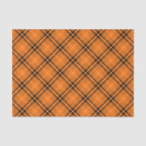 Halloween Orange Tartan Tissue Paper
