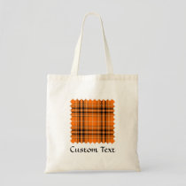 Halloween Orange Tartan Tote Bag