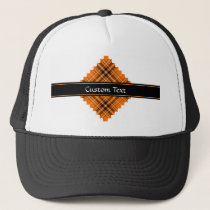 Halloween Orange Tartan Trucker Hat
