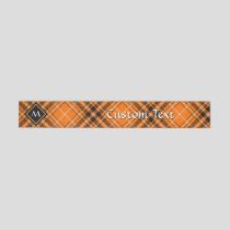 Halloween Orange Tartan Wrap Around Address Label