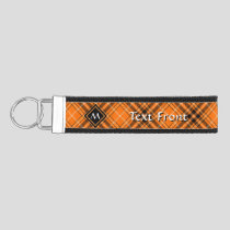 Halloween Orange Tartan Wrist Keychain