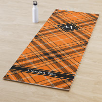 Halloween Orange Tartan Yoga Mat