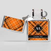 Halloween Orange Tartan Zippo Lighter