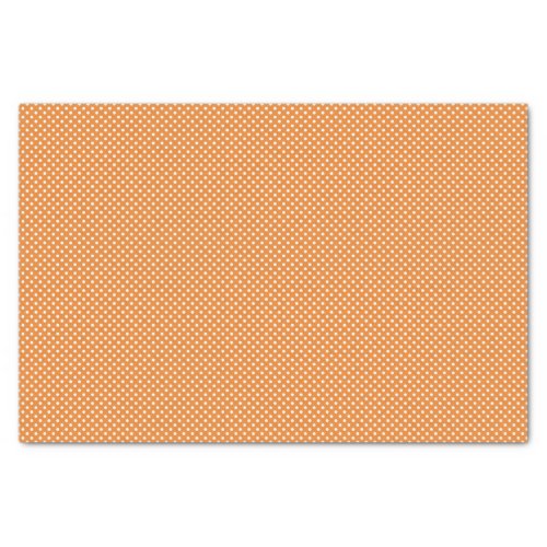 Halloween Orange Tiny White Polka Dot Tissue Paper