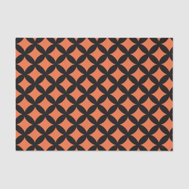 Halloween orange tissue paper gift bag stuffer  (Front)