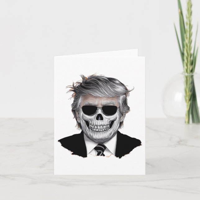 Halloween Orange Trump American Horror Party Costu Card (Front)