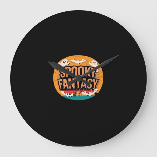 Halloween Orchestra Classic T-Shirt Large Clock (Front)