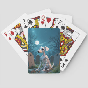 Halloween Origami Skeleton Dog  Poker Cards
