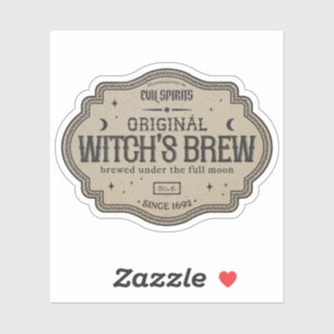 Halloween Original Witch's Brew Magic Potion Sticker